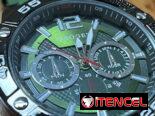 Reloj verde , deportivo, para hombre, elegante.Pulsera de silicona .