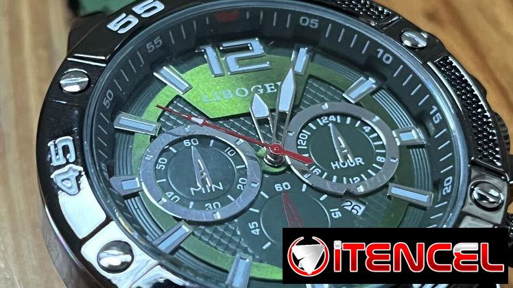 Reloj verde , deportivo, para hombre, elegante.Pulsera de silicona .