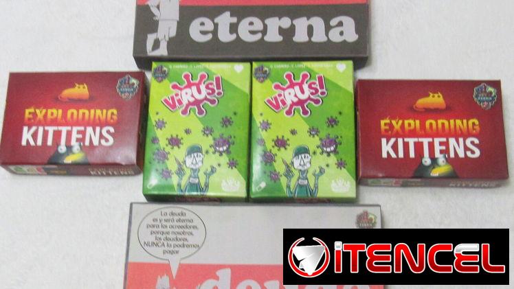 Juegos de mesa, cartas, dados, tablero etc