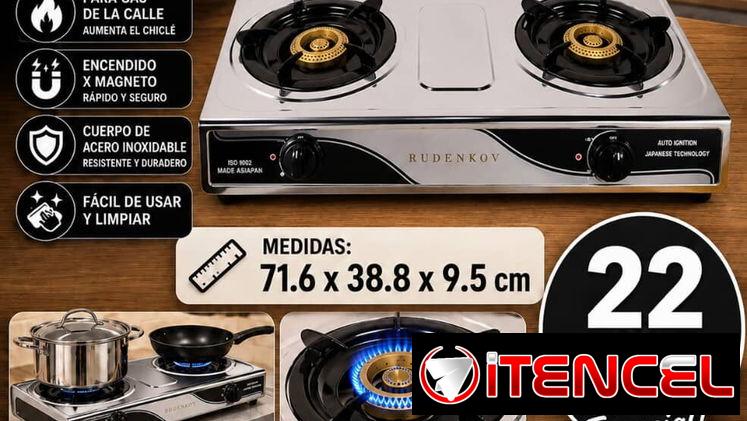 ✨🔥 COCINA DE GAS ACERO INOXIDABLE