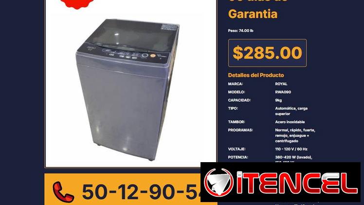 LAVADORA AUTOMÁTICA ROYAL 9KG VPT# -0170
