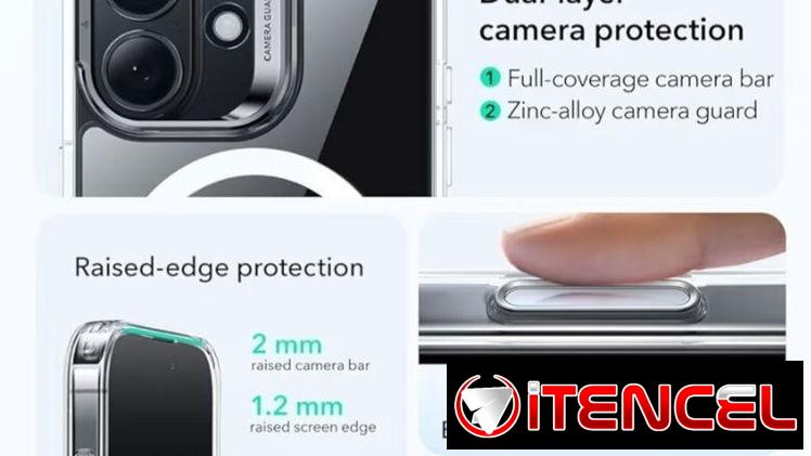 ☎️53544655 🛵 Entrega Disponible ⭐Funda para iPhone 17 con Soporte Integrado y MagSafe – Clear ⭐