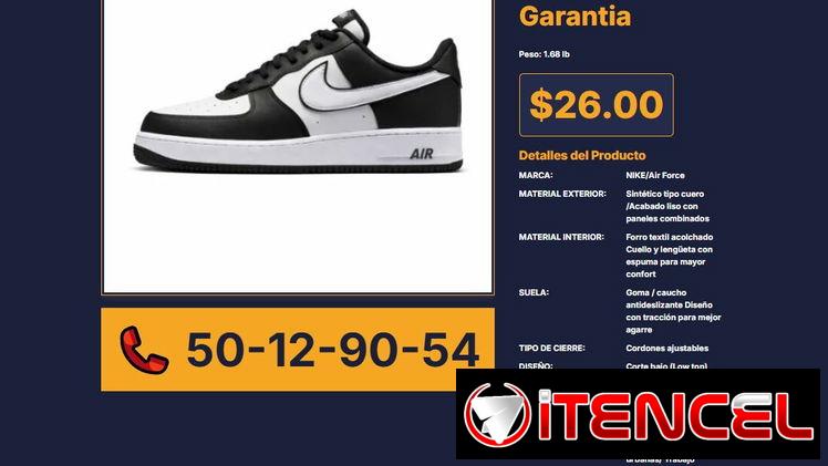 TENIS NIKE AIR FORCE NEGRO Y BLANCO VPT# -0149