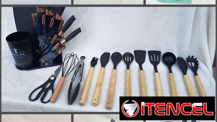 Set de Utensilios de Cocina de Silicona – 19 Piezas (cv)