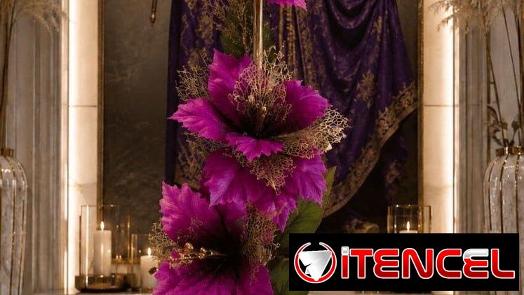 Búcaro de adorno con flores