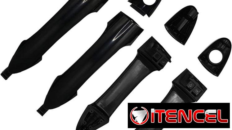 PM Auto Juego de 4 manijas de puerta exterior delantera-trasera de repuesto para KIA Picanto 2011-2016