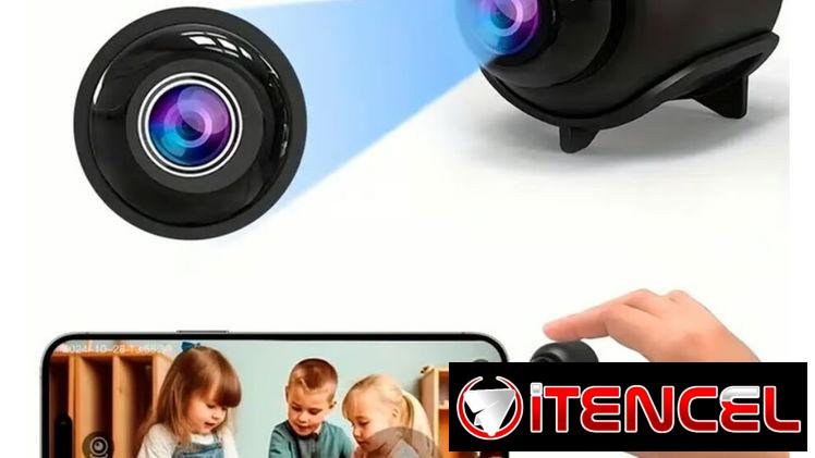 Mini Cámara WiFi 480P USB Negro – Conexión Inalámbrica y Control Remoto por App Android