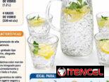 JUEGO DE JARRA DE VIDRIO CON 4 VASOS, ENTREGA DE FACTURA, VARIEDAD DE ÚTILES DEL HOGAR, ETC