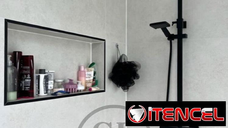 Duchas negras de platos cuadrados con mezcladora  (G&L)