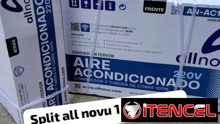 Split All Novu 1 Tn, con regulador de voltaje y accesorios para montaje