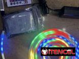 Lamparas DICROICAS para empotrar o luces led calidas y frias,Cintas neon flex, reflectores de 50 y 100 W. Mangueras led