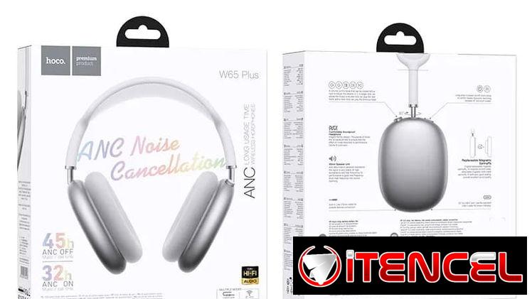 Audífonos Bluetooth W65 Plus Happy Silver