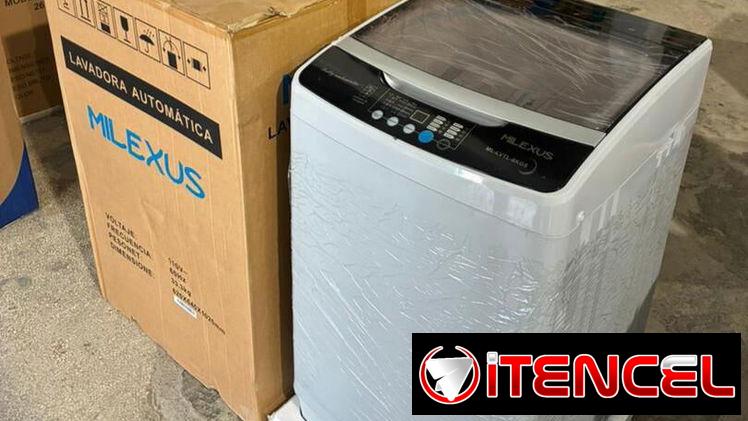 Lavadora automática milexus 8 kg  agua fría caliente  plástica por fuera  250 usd  transporte incluido en la habana depe