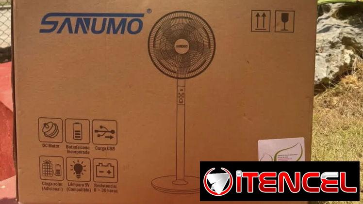 Solución para Dormir en Apagón, De 8 a 30  horas de duración de la batería‼️VENTILADOR RECARGABLE SANUMO  (Nuevo en Caja