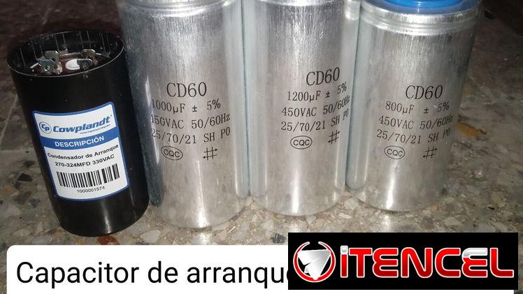 Capacitores nuevo de arranque y de marcha de 1.5 mf hasta 1200 mf no dude en preguntar