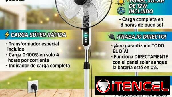 Ventilador Recargable  SUN TECHNOLOGIES