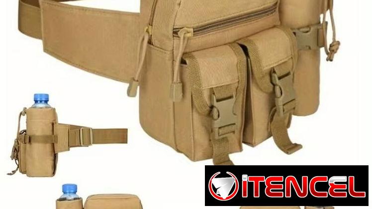 Disponible: Riñonera Táctica Multifuncional bolsillo lateral botel… | videojuegoshabana.com