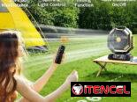 Ventilador de Camping coldSky 𝟰𝟬𝟬𝟬𝟬𝗺𝗔𝗵, Ventilador de Batería con 4 Luces LED, Ventilador de Mesa de 8 Velocidad