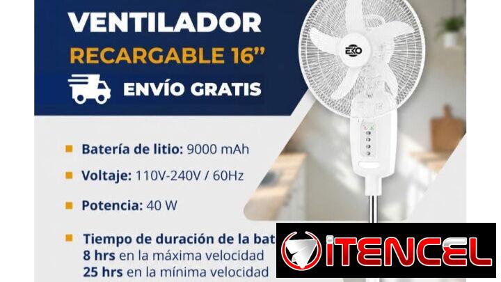 Ventilador Recargable