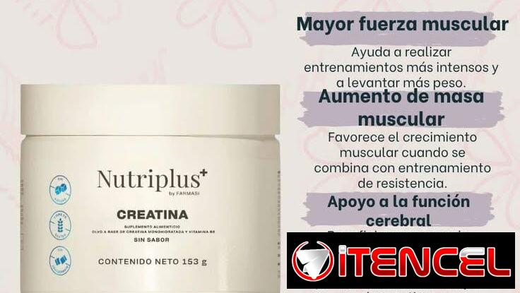 Creatina Nutriplus+ 💪 de FARMASI.Mejora tu rendimiento , fuerza y recupera tus músculos!