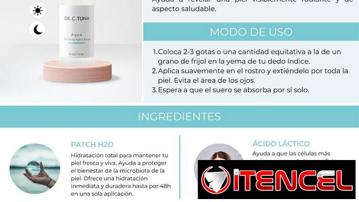 Sérum y Crema Hidratante AQUA💦Ácido Hialurónico, Algas Marinas y Aloe Vera💦Para pieles secas, opacas y deshidratadas