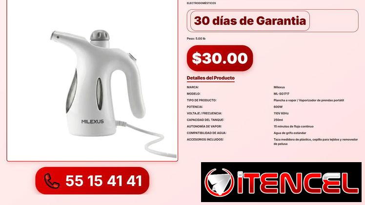 PLANCHA VAPORIZADORA DE ROPA MILEXUS VPT-0224