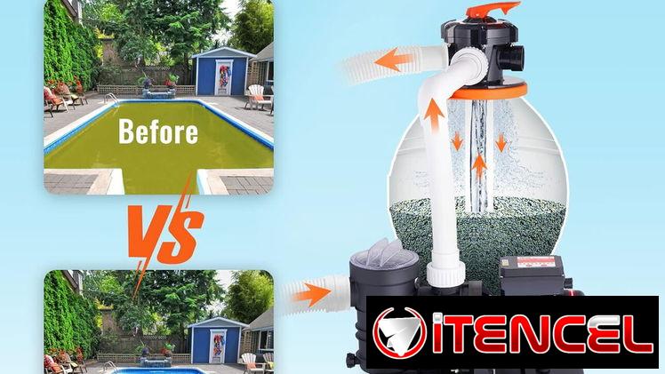 Filtro de Arena para Piscina XtremepowerUS 19″ con Bomba de 1.5 HP