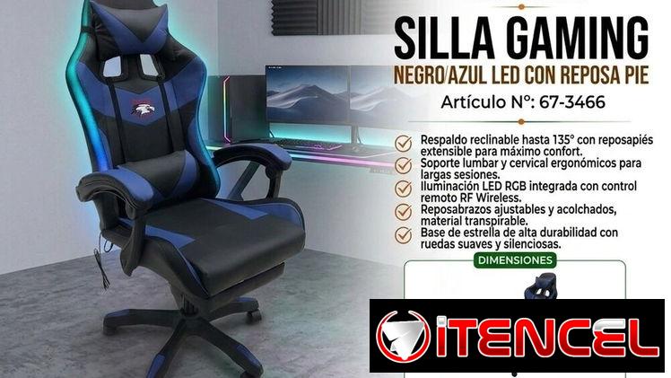 Silla gamer ergonómica para vídeo juegos y oficinas