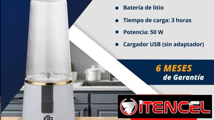 Batidora Portátil Recargable Eko, Garantía de 6 meses, Entrega gratis para toda La Habana