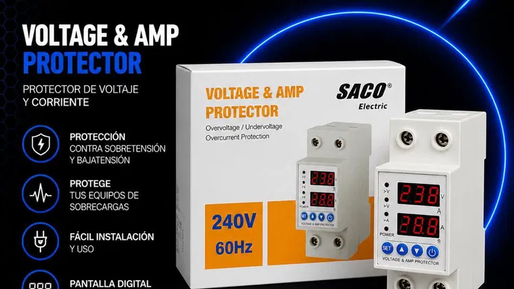 ⚡️ Protector de Voltaje y Corriente SACO Electric ⚡️
