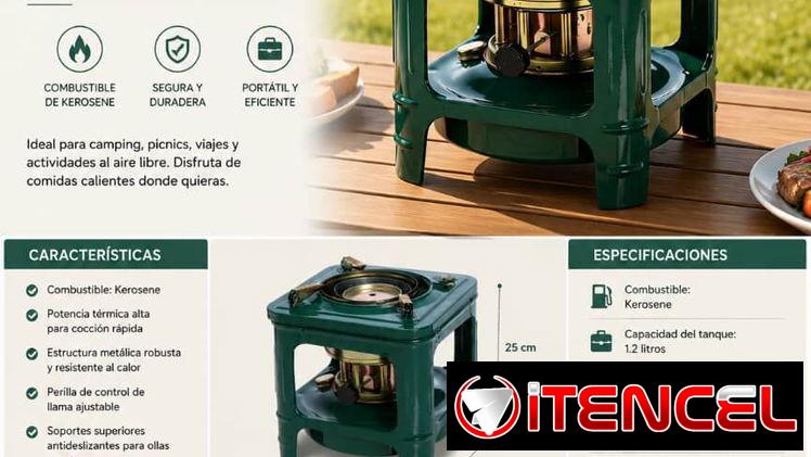 🚨🔥 ¡SOLUCIÓN PRÁCTICA PARA TU COCINA! 🔥🚨Esta cocina de queroseno es tu mejor aliada en cualquier momento.