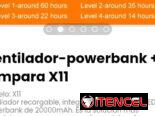 Ventilador-powerbank + lámpara X11 Modelo: X11