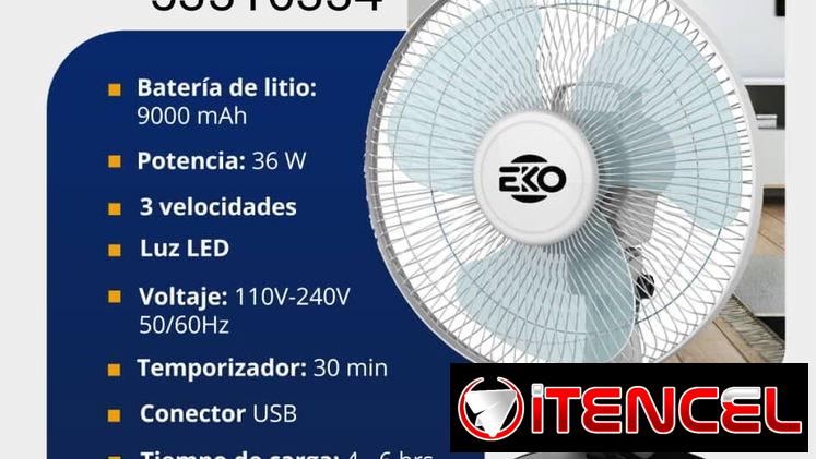 Ventilador de Mesa Recargable 12″