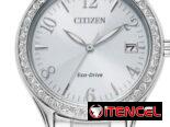 RELOJ CITIZEN ECODRIVE CLASSIC CRYSTAL (EO1181-55A) DE MUJER , 34MM EN ACERO INOXIDABLE , CON BISEL DE PIEDRAS 58049738