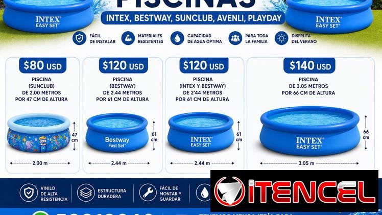 Piscinas de varios modelos y marcas