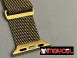 Pulsera para Apple Watch, medidas 38, 40, 41 mm. dorada, milanesa.manilla. Smartwatch