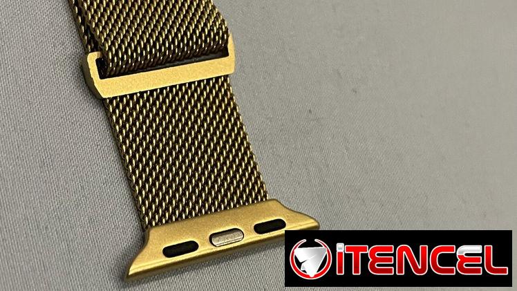 Pulsera para Apple Watch, medidas 38, 40, 41 mm. dorada, milanesa.manilla. Smartwatch