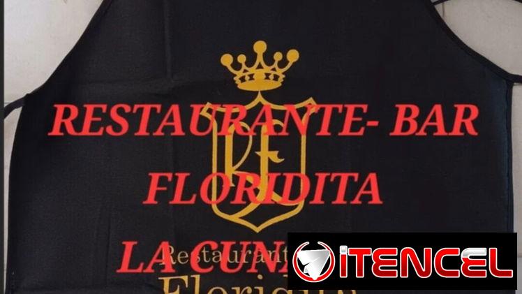 DELANTAL LARGO/ROJO/INDUSTRIAL “RESTAURANT-BAR FLORIDITA. LA CUNA DEL DAIQUIRÍ”