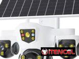 Cámara de seguridad Solar de 3 visores de alta calidad