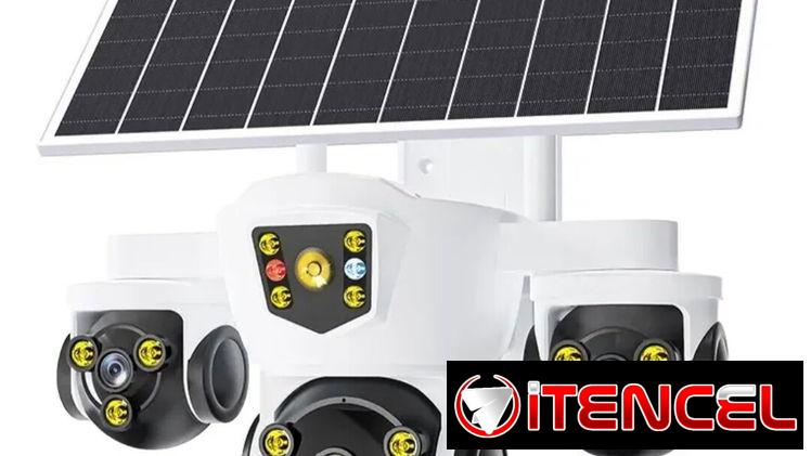 Cámara de seguridad Solar de 3 visores de alta calidad