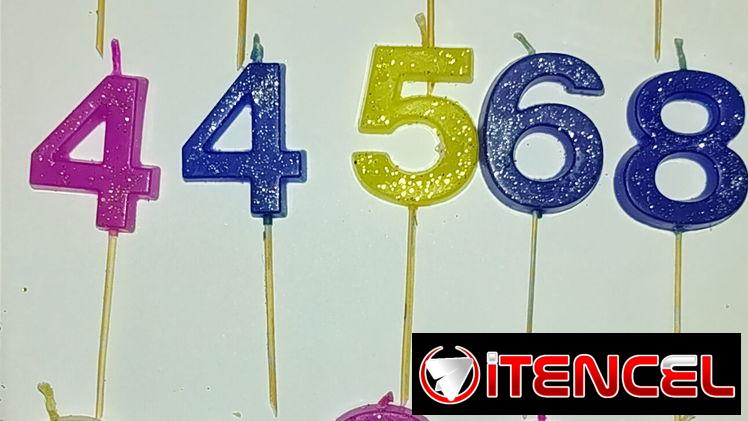 Venta de velitas de cumpleaños artesanales.