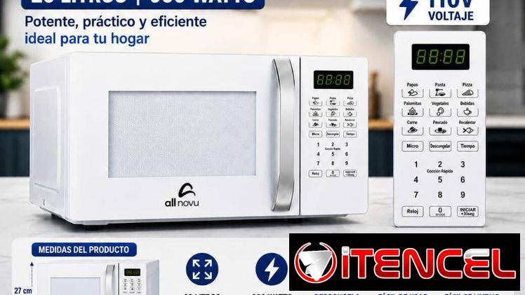 🍕🔥 MICROONDAS ALL NOVU 20L – 900W
