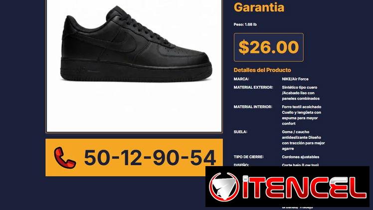 TENIS NIKE AIR FORCE NEGRO VPT# -0148