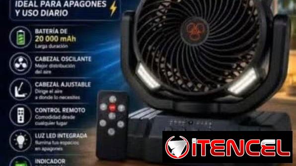 Ventilador recargable f8