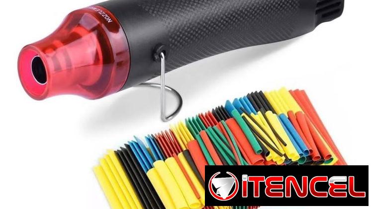 Pistola de calor 300w con termoretráctiles. 22 usd
