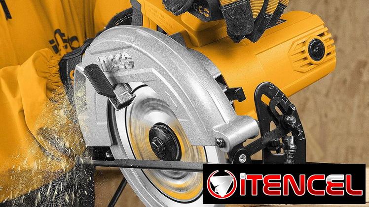 50236151  Sierra circular INGCO, 1400 W | Sierra eléctrica de 4800 rpm, mango mejorado, profundidad de corte ajustable/c