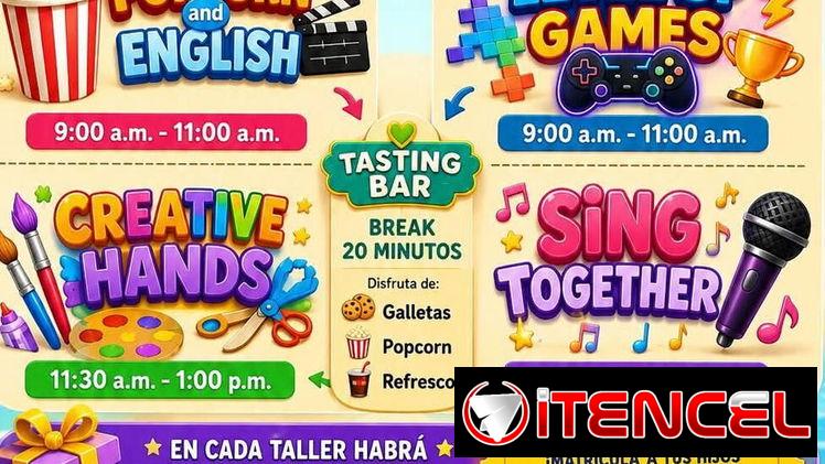 🎬🎮🎤 Cine, juegos, música y creatividad: el verano perfecto para aprender inglés.