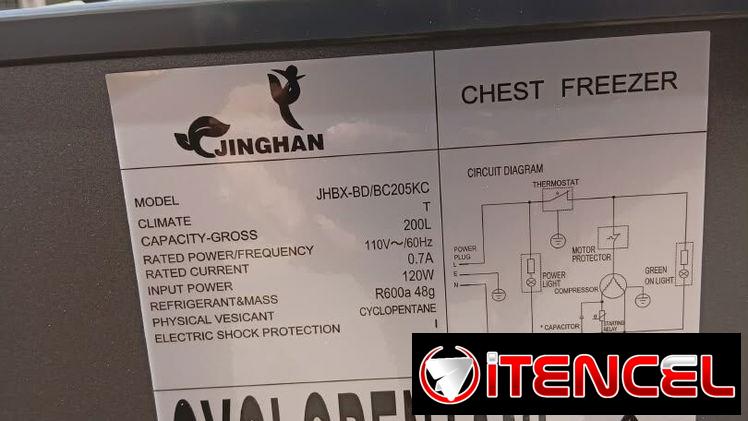 Neveras / freezer Jinghan de 7 pies • capacidad de 200L • incluye una cesta • garantia de 3 meses