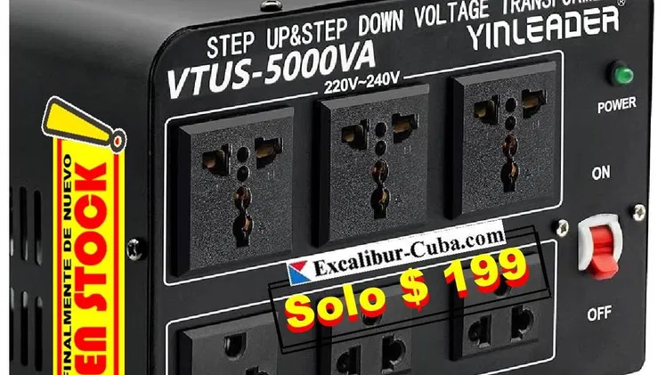 Transformador Convertidor de Voltaje 5000VA 220-110V-220V Step Up & Down