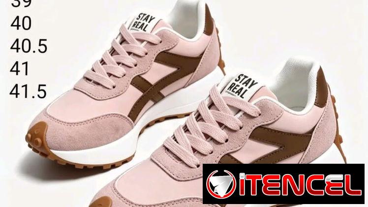 Tennis de mujer rosado y carmelita